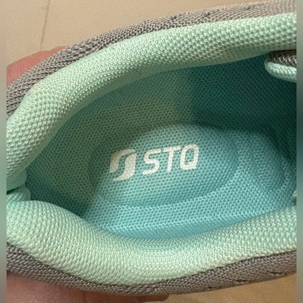 STQ Women’s Grey/Aqua Lightweight Walking Shoes Size 9 - Picture 5 of 7